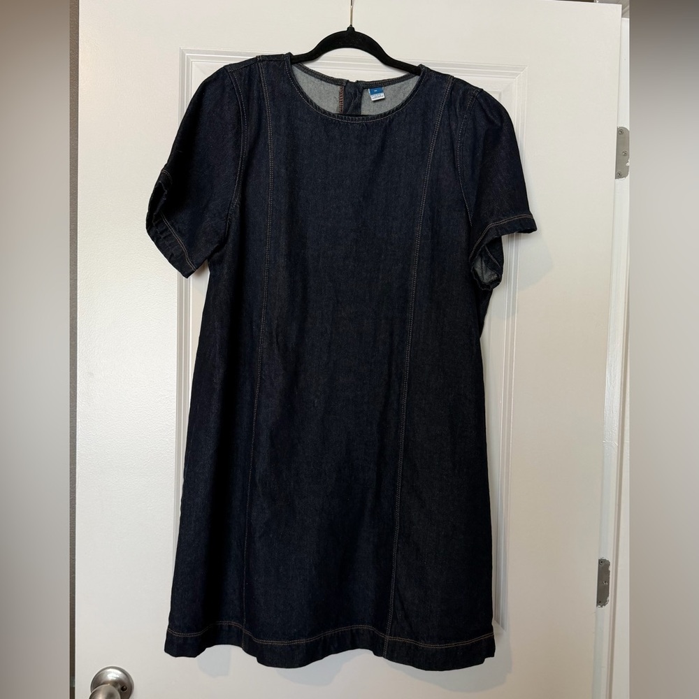 Old Navy Dark Indigo Denim Shift Dress